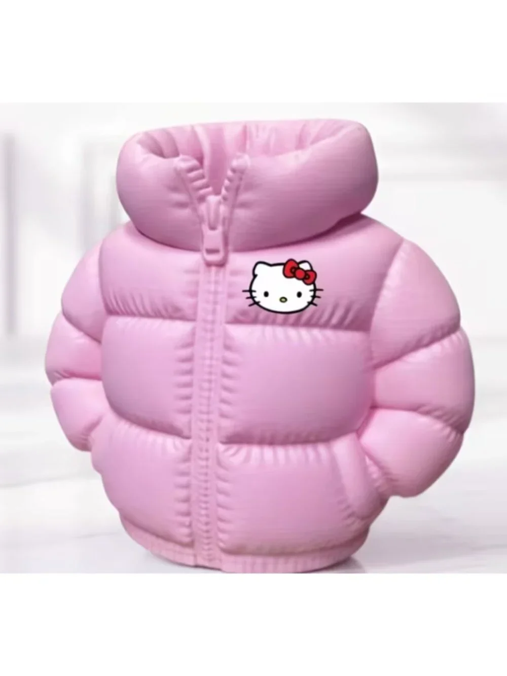 Hello Kitty Puffer Jacket Pencil Holder Desk Organizer Cute Pen Cup Storage